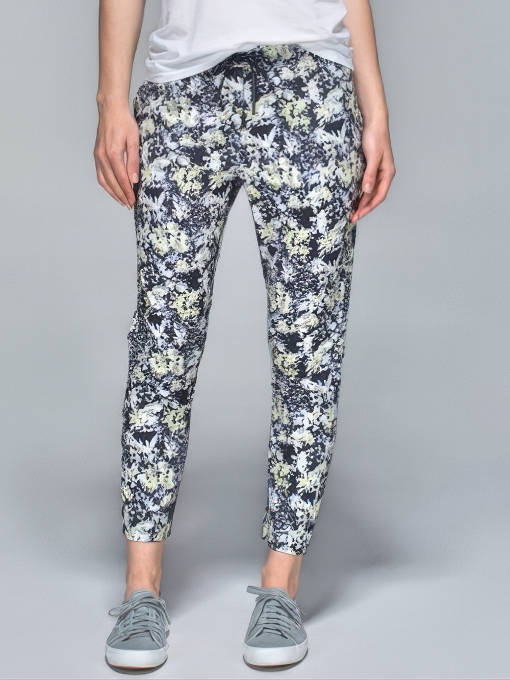 Lululemon Jet Crop Luxtreme Slim Pants Crosscourt Petal Black Clarity Yellow 8